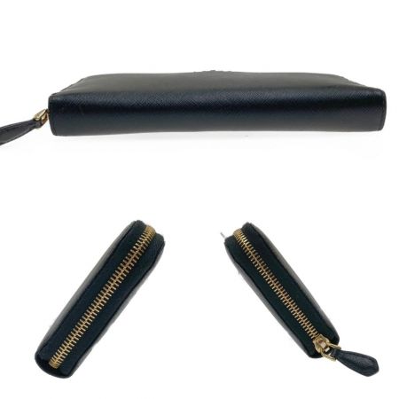  PRADA プラダ ラウンドファスナー財布 サフィアーノ 1M506 ブラック