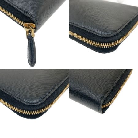  PRADA プラダ ラウンドファスナー財布 サフィアーノ 1M506 ブラック