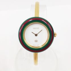 〇〇 GUCCI グッチ チェンジベゼル×12色 クォーツ レディース 腕時計 11/12.2 Bランク