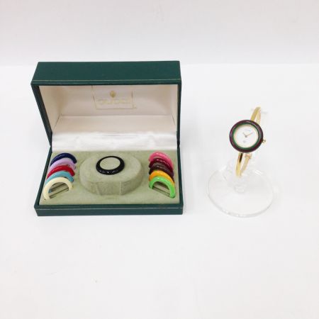  GUCCI グッチ チェンジベゼル×12色 クォーツ レディース 腕時計 11/12.2