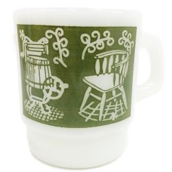 〇〇 Fire King ファイヤーキング マグカップ USA  グリーン Bランク