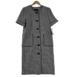 〇〇 Leilian レリアン レディース　ワンピース　半袖　９号 ホワイト×ブラック Aランク