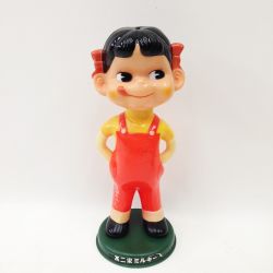 〇〇  ペコちゃん 首振り人形 ソフビ 猫目 昭和レトロ Bランク