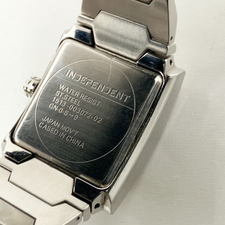  INDEPENDENT インデペンデント クォーツ腕時計 1513-003072-02 シルバー 現状渡し 