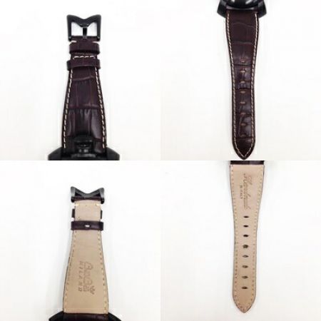  GAGA MILANO ガガミラノ マニュアーレ 48 腕時計 SS×レザー 手巻き  5012/4S ブラック