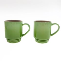 〇〇 LE CREUSET ルクルーゼ スタッキングマグ 2Pセット グリーン Aランク