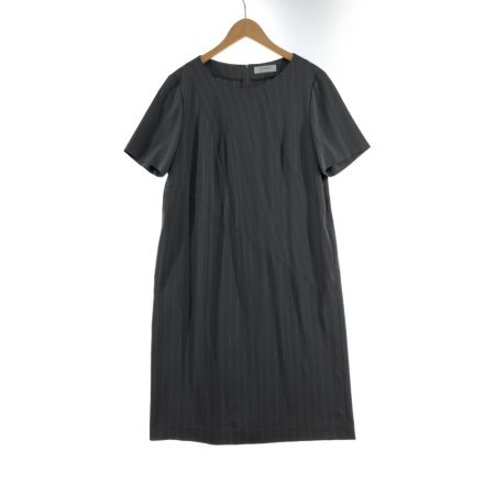  Leilian レリアン レディース ストライプ サイズ13+ グレー