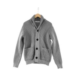 〇〇 TOMORROW LAND トゥモローランド メンズ ショールカラーカーディガン  サイズXS グレー Bランク