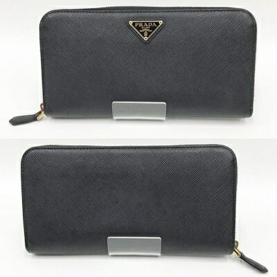 中古】 PRADA プラダ 長財布 ラウンドファスナー レザー 1ML506