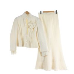 〇〇 SPECCHIO スペッチオ レディース スーツ サイズ40 アイボリー Bランク