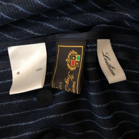  Leilian レリアン レディース ジャケット ストライプ サイズ13+ ブルー