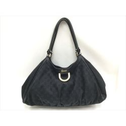 〇〇 GUCCI グッチ ショルダーバッグ GGキャンバス 189835 ブラック Bランク