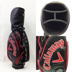 〇〇 Callaway キャロウェイ  EXIA エクシア 18 JM キャディバッグ 9.5型  ブラック x レッド Aランク