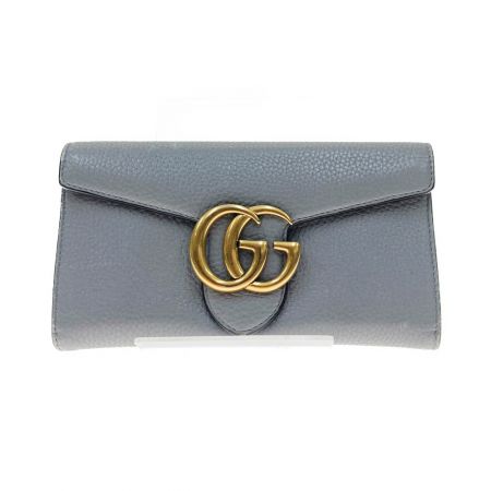  GUCCI グッチ GGマーモント コンチネンタルウォレット 長財布  400586 グレー