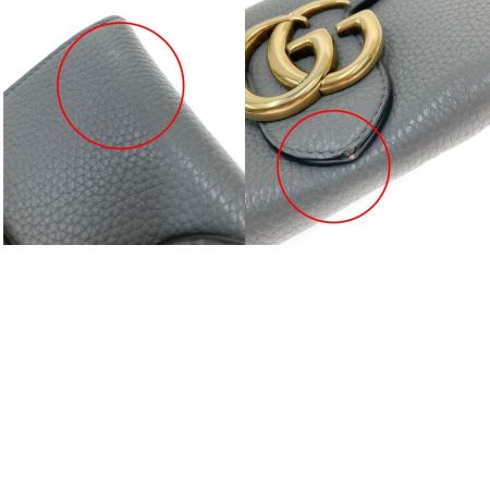  GUCCI グッチ GGマーモント コンチネンタルウォレット 長財布  400586 グレー