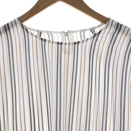  Leilian レリアン レディース カットソー ストライプ サイズ13 ベージュ