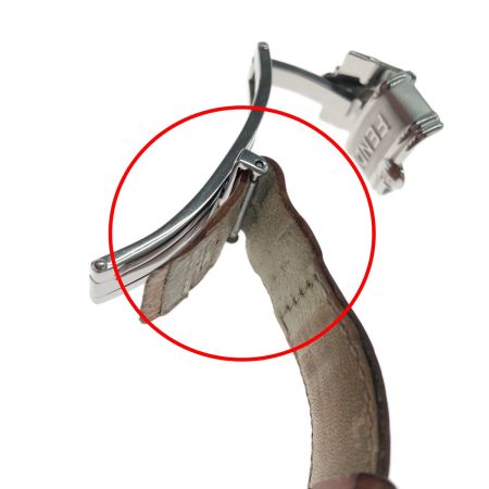  FENDI フェンディ クロノグラフ デイト オロロジ クオーツ 腕時計 4500G シルバー x ブラウン