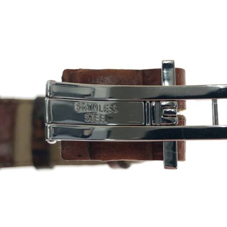  FENDI フェンディ クロノグラフ デイト オロロジ クオーツ 腕時計 4500G シルバー x ブラウン