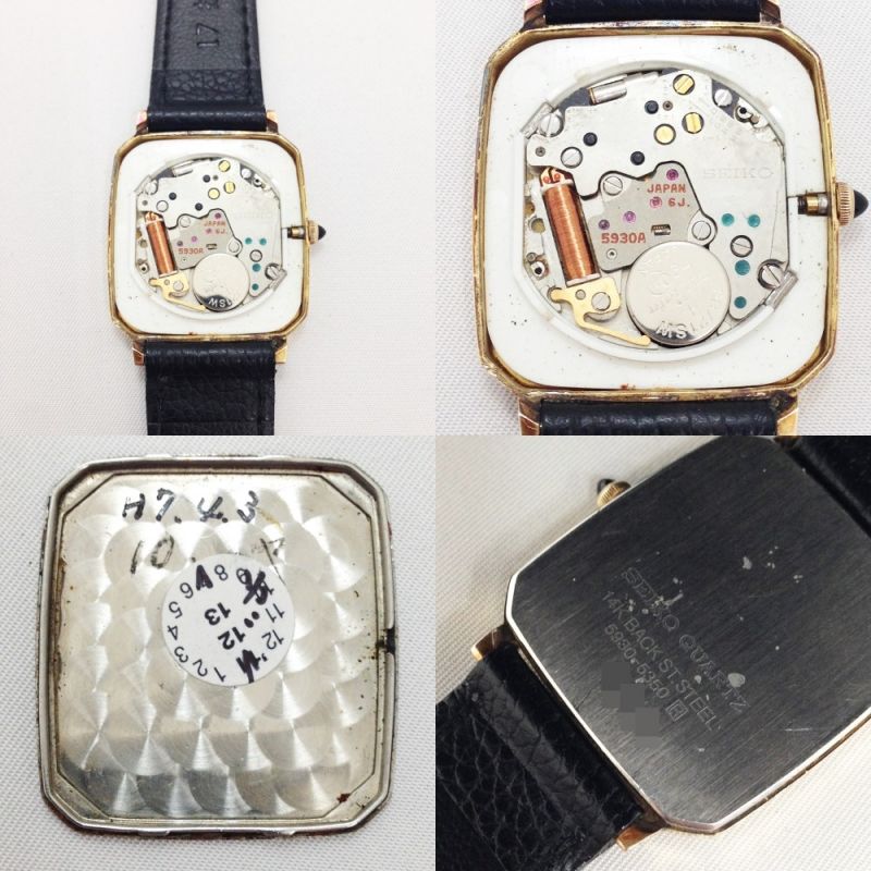 中古】 SEIKO セイコー クレドール Credor 14K BACK STEEL 腕時計 5930 