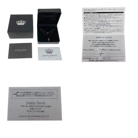  JUSTIN DAVIS DUALISM ネックレス ゴールドフィニッシュ SNJ842