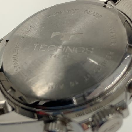 中古】 TEKNOS テクノス クロノグラフ 腕時計 T4272 シルバー