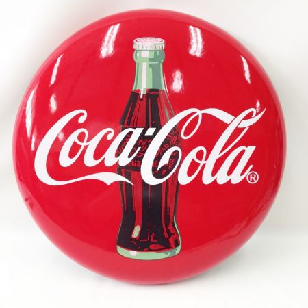   コカ・コーラ 直径　約50cm ホーロー看板 丸看板 琺瑯 ボタン型