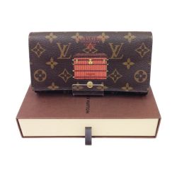 〇〇 LOUIS VUITTON ルイヴィトン モノグラム ポルトフォイユ サラ トランクモチーフ プリント 長財布 M60415 Bランク