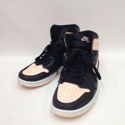 〇〇 NIKE ナイキ エアジョーダン AIR JORDAN 1 RETRO HIGH OG 555088-081 ピンク×ブラック x ブラック 28cm Bランク