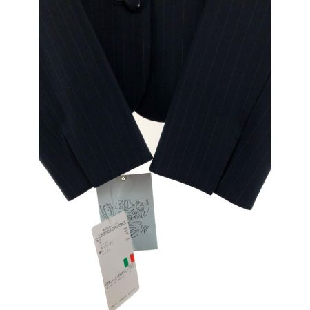  Leilian レリアン レディース スーツ ストライプ サイズ13 ネイビー