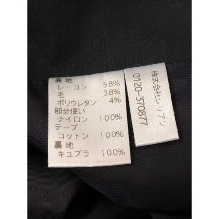  Leilian レリアン レディース スーツ サイズ9 ストライプ ブラック