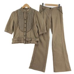 〇〇 Leilian レリアン レディース セットアップ サイズ9 ブラウン Bランク