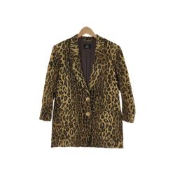 〇〇 ITALIYA イタリヤ 伊太利屋 レディース ジャケット ヒョウ柄 サイズ7A2 Bランク