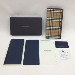 〇〇 BURBERRY バーバリー ノバチェック 手帳 手帳カバー ベージュ x ブラウン Bランク