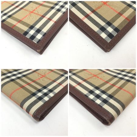 中古】 BURBERRY バーバリー ノバチェック 手帳 手帳カバー ベージュ x