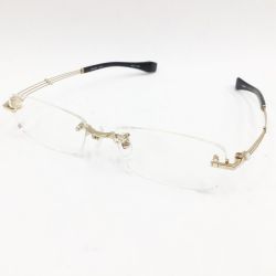 〇〇 LINEART メガネフレーム　度入り XL1025 ゴールド x ブラック Bランク