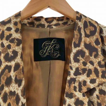  ITALIYA イタリヤ 伊太利屋 レディース ジャケット ヒョウ柄 サイズ9 ブラウン