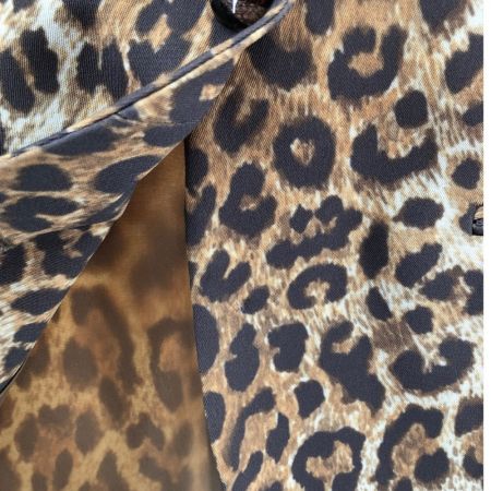  ITALIYA イタリヤ 伊太利屋 レディース ジャケット ヒョウ柄 サイズ9 ブラウン