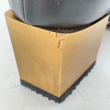  Salvatore Ferragamo サルヴァトーレフェラガモ ALBIANO ガンチーニ スクエアトゥ  ショートブーツ ブラック サイズ表記7 日本サイズ24.5