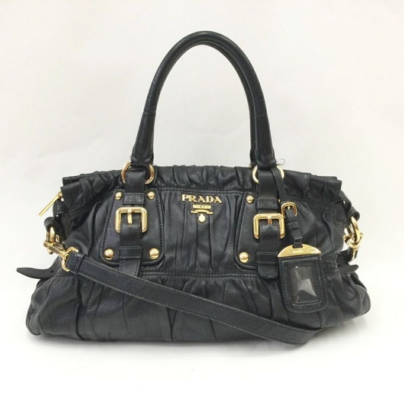 中古】 PRADA プラダ 2WAYバッグ ハンドバッグ BN1336 ブラック C