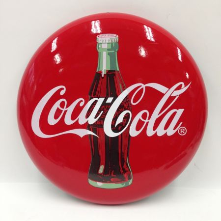 〇〇  コカ コーラ 直径　約50cm ホーロー看板 丸看板 琺瑯 ボタン型 現状渡し Bランク