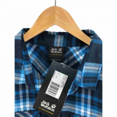  Jack Wolfskin ジャックウルフスキン メンズ シャツ ネルシャツ バーレーシャツ サイズXL ネイビー