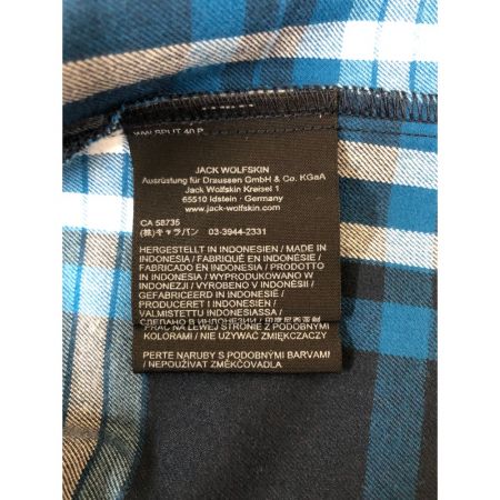  Jack Wolfskin ジャックウルフスキン メンズ シャツ ネルシャツ バーレーシャツ サイズXL ネイビー