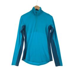 〇〇 icebreker レディース スウェット ハーフジップスウェット サイズM スカイブルー Bランク