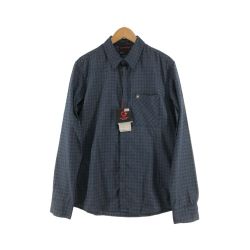 〇〇 MAMMUT マムート メンズ シャツ ウィンターロングスリーブシャツ サイズL ネイビー Sランク