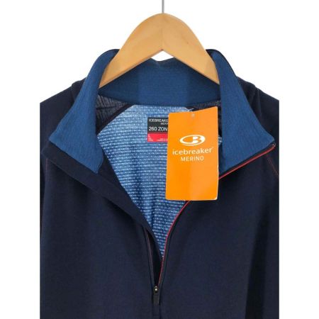  ICE BREAKER メンズ カットソー ハーフジップカットソー サイズLL ネイビー