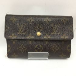 〇〇 LOUIS VUITTON ルイヴィトン ルイ・ヴィトン 長財布 モノグラム ポルトトレゾール・エテュイパピエ M61202 ブラウン Cランク