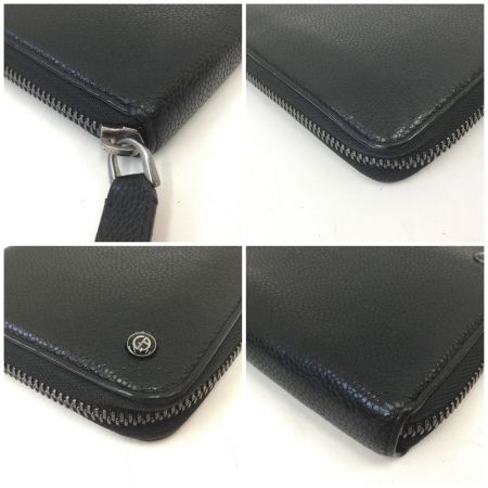  GIORGIO ARMANI ラウンドファスナー長財布 Y2R251 ブラック