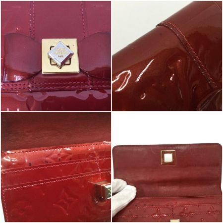  LOUIS VUITTON ルイヴィトン 長財布 ポルトフォイユ・サラ ヌー ヴェルニ ポムダムール M91499 レッド