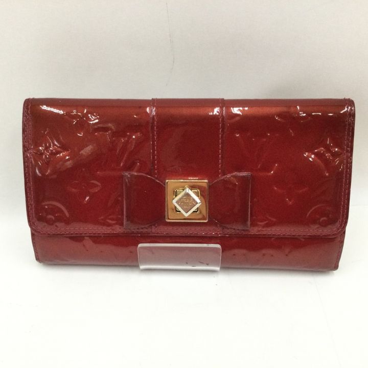 LOUIS VUITTON ルイヴィトン 長財布 ポルトフォイユ・サラ ヌー ヴェルニ ポムダムール M91499  レッド｜中古｜なんでもリサイクルビッグバン