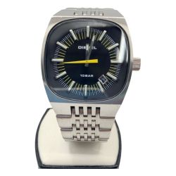 〇〇 DIESEL ディーゼル ステンレス クォーツ 腕時計 DZ1053 シルバー Bランク